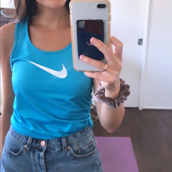 Nike Blue Razorback Tank - Picture 2 of 4